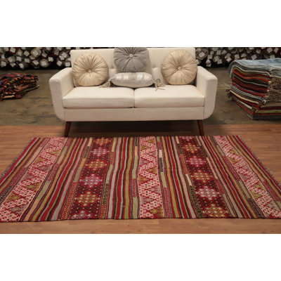 Vegetable Dye Kilim Turkish Rug 5x7
