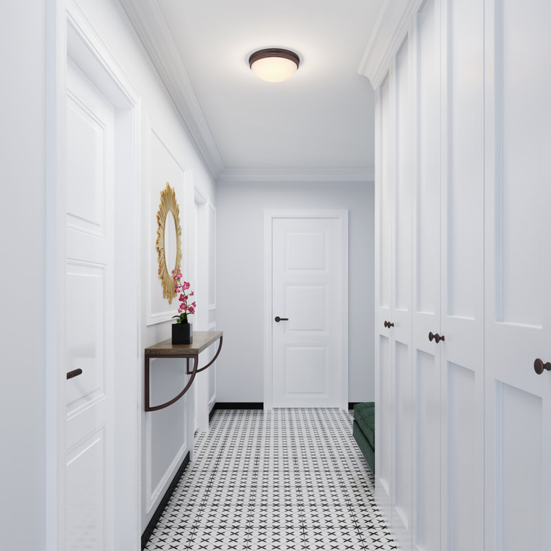Lacourse Glass Flush Mount, Rubbed Bronze