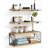3+1 Tier Bathroom Floating Shelves Over Toilet, Farmhouse Wood Wall Shelves for Bathroom Living Room Bedroom Kitchen-581753641
