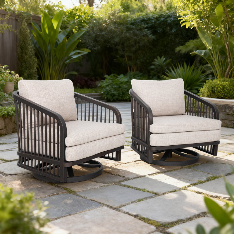 Chaises longues avec coussins Asheville