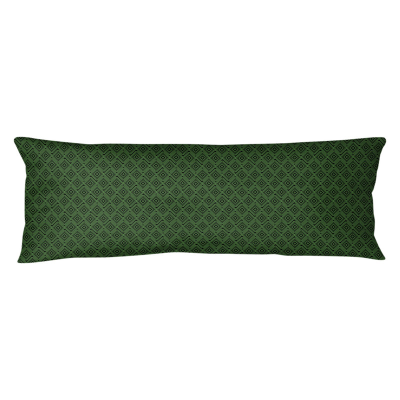 Housse de coussin ArtVerse, Bourre en polyester, Molleton moelleux, Noir / Vert