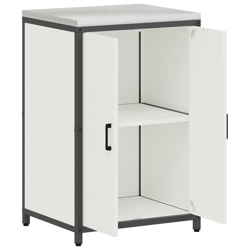 Storage Kitchen Cabinet Set, 92cm H x 60cm W x 50cm D, White