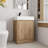 Khoi 24'' Single Freestanding Bathroom Vanity with Resin Top and Shelf