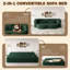 Canapé-lit pliant convertible en sherpa pour lit simple avec 2 coussins-133711059