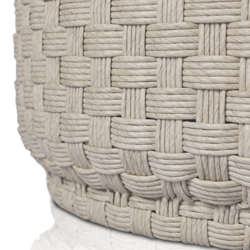 Venetia Outdoor End Table, Vintage White