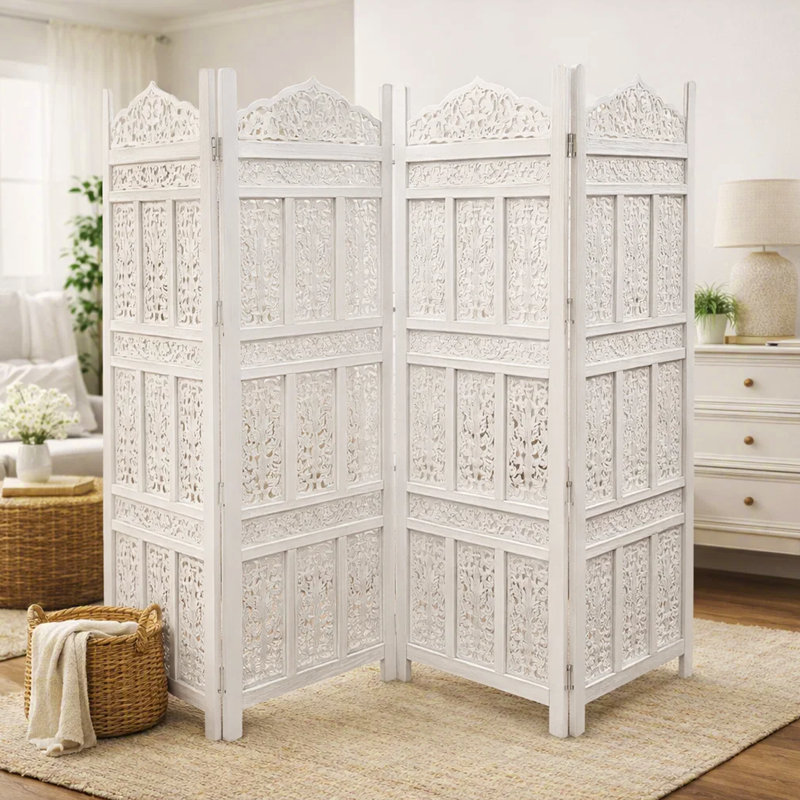 80'' W x 71'' H 4 - Panel Folding Room Divider