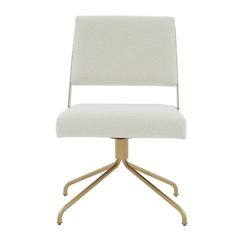 Bowerman Upholstered Task Chair, Gold, Ivory