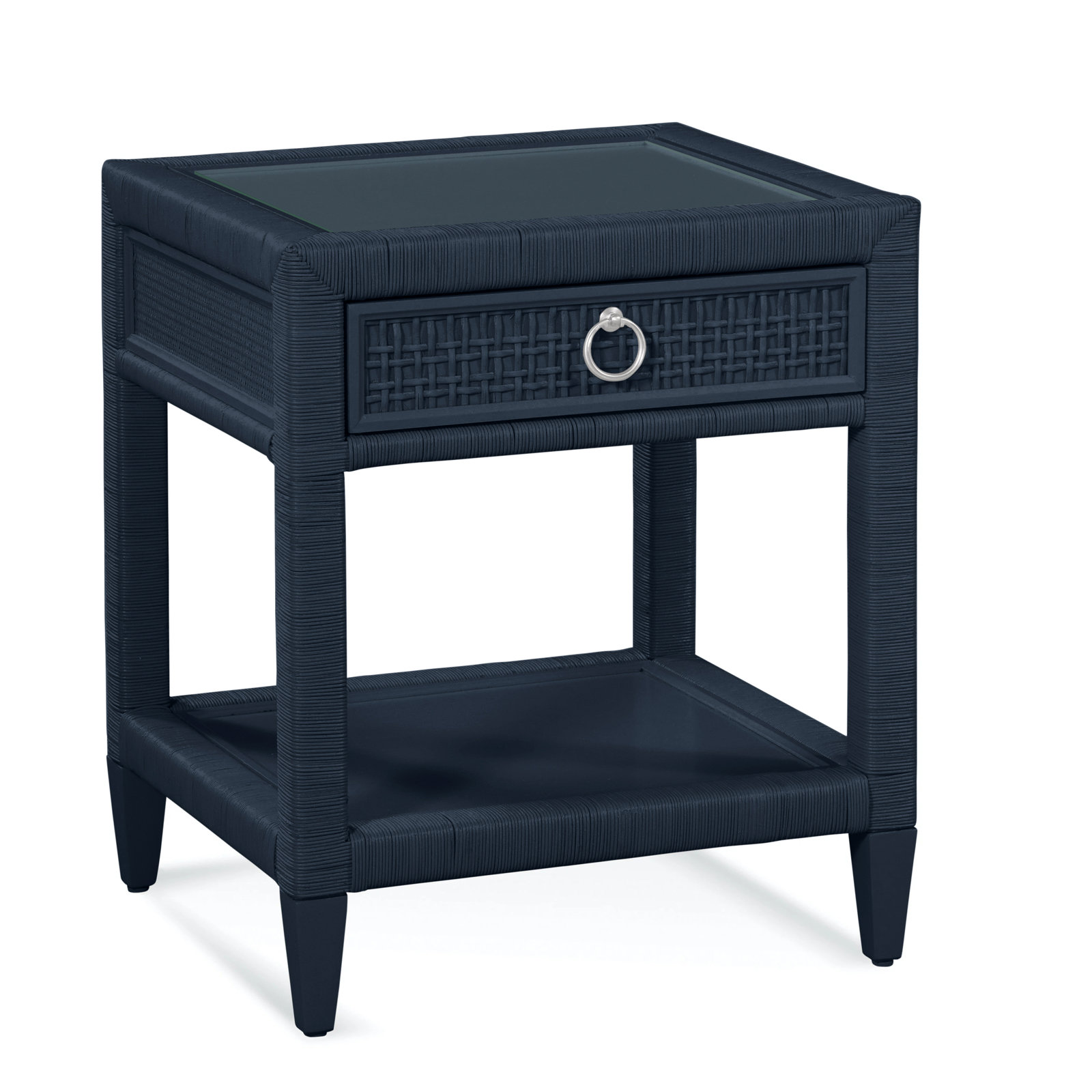 Monterey 1 - Drawer Nightstand, Navy, Yes, Brass