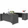 Negin 100.4'' U-shaped Desk with File Cabinets