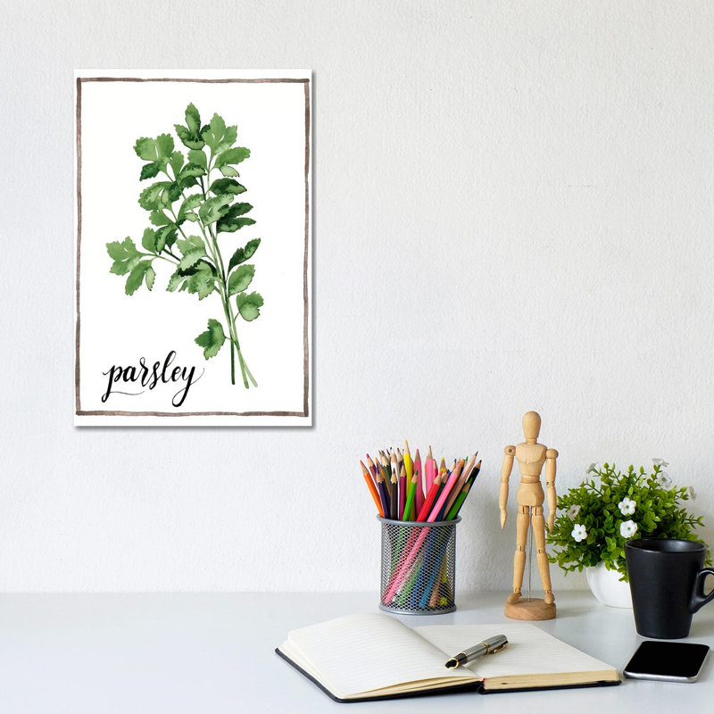 Watercolour Herbs II by Grace Popp - Wrapped Canvas Print, 30.48cm H x 20.32cm W x 1.91cm D
