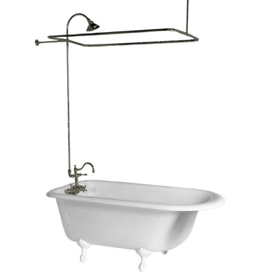 Strom Living Thermostatic Exposed Enclosure Shower Set with Shower Head and 65" Riser