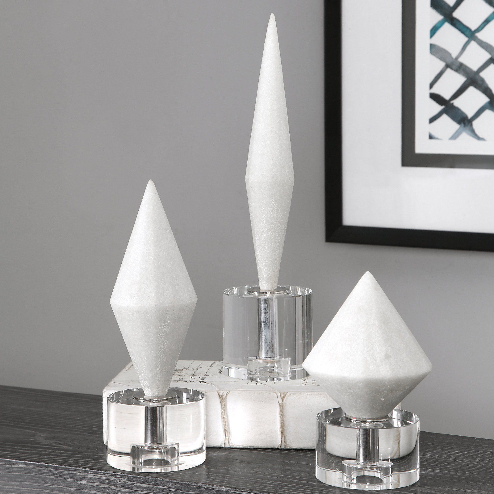 Matisse 3-Piece Sculpture, Elegant White