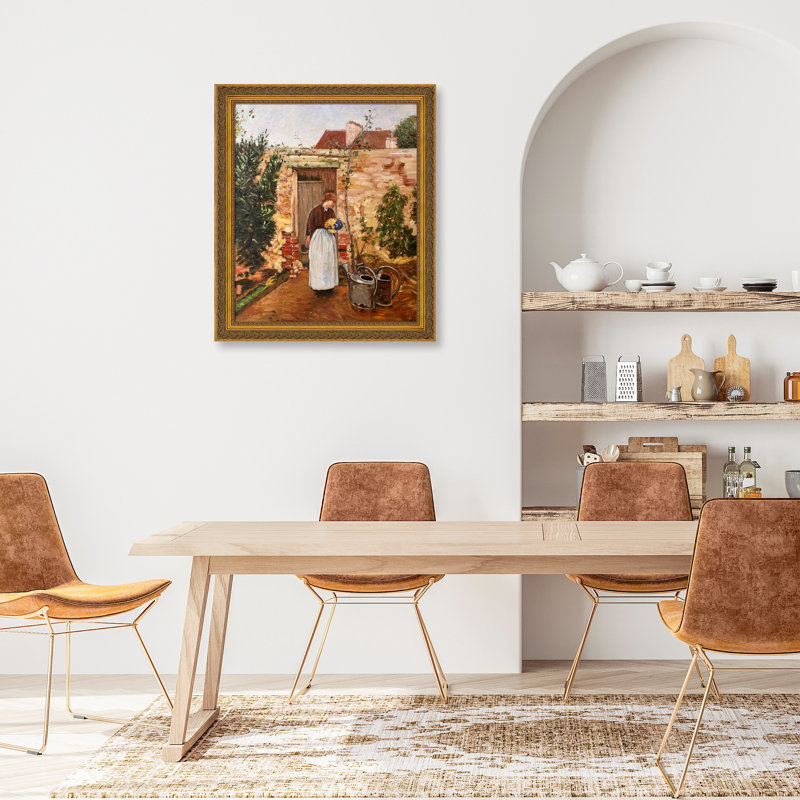 Cadre de porte de jardin, reproduction d'art sur toile, Cadre en bois baroque, H 29,5 po x l 25,5 po x p 2 po