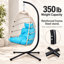 Fauteuil à œufs pliable en osier Albie-1635648959