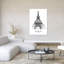 Eiffel Tower Paris Sketch Classic Romantic Abstract Architecture City Wall Art Print by Alex Nereuta - Wrapped Canvas Print-1561254623