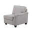 Canapé modulaire et repose-pieds modulaire en L gris clair de L 125 po 7 pièces Luce-1276630226