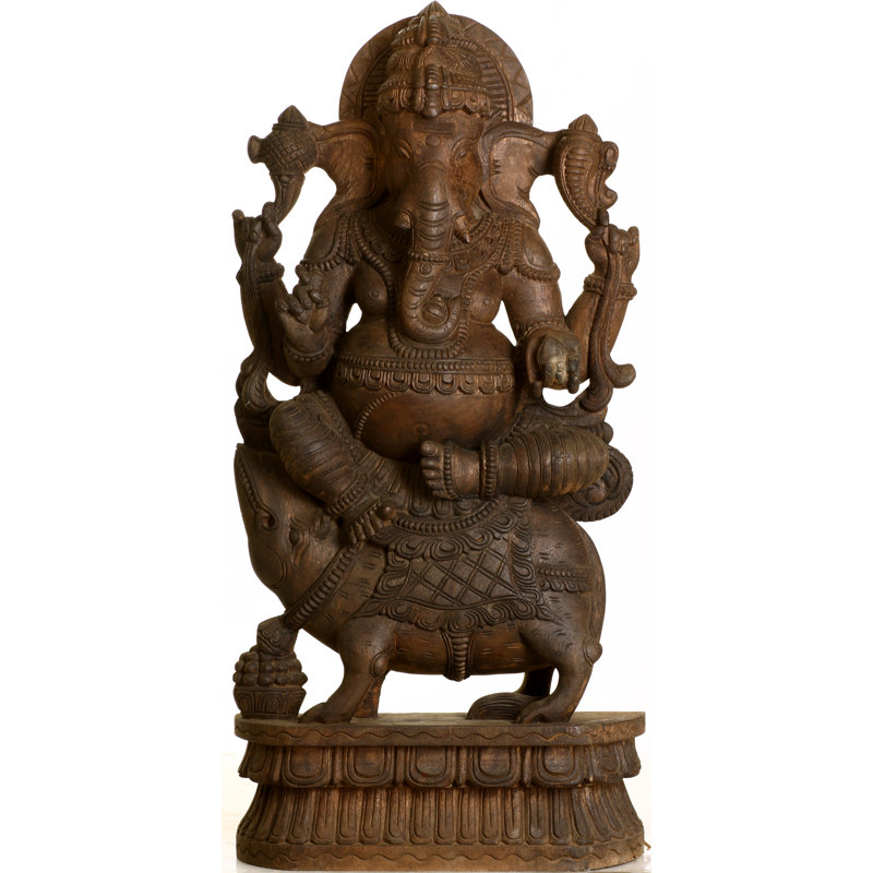 Lord Ganesha assis sur son véhicule Rat
