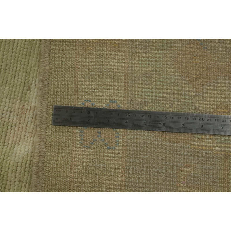 Tapis turc vert Oushak 9x12