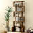 72''H X 27.5''W 2 PCS 6-Tier Bajulal Geometric Storage Bookcase-1406396036