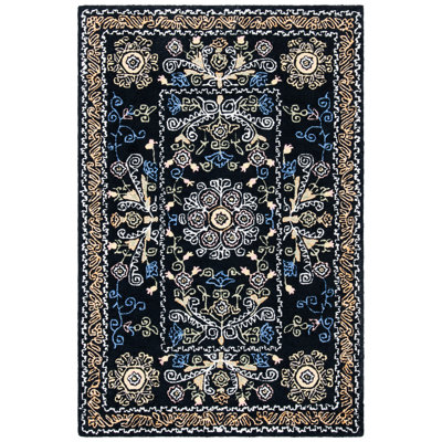 Tapis oriental en laine et coton touffeté à la main Ashly