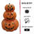 Haunted Hill Farm 20 In. 3-Stack Jack-O-Lantern, Resin Spooky Halloween Decoration with LED Lights