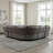  3-Piece Manual Reclining Sectional With LED Lights, Bluetooth Console And Drop-Down Table - Faux Leather Sofa-117045783