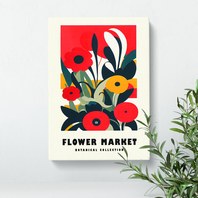 Flower Market Exhibition Avant Garde - Wrapped Canvas, 60cm H x 40cm W x 3cm D