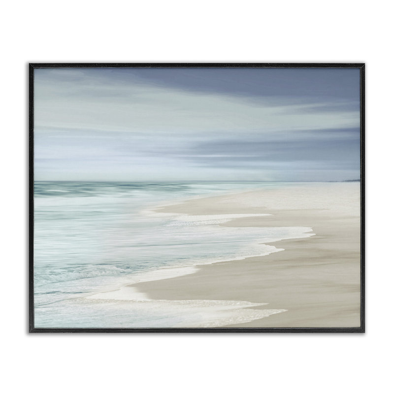 «Beach Foam Landscape» par Maggie Olsen, Giclée encadrée noir minuit, H 11 po x l 14 po x P 1,5 po
