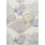 Tapis ivoire / bleu Lilyanna-735672974