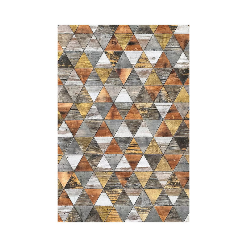 Rustic Geometry III - Height by Diego Tirigall - Wrapped Canvas Print, 66.04cm H x 45.72cm W