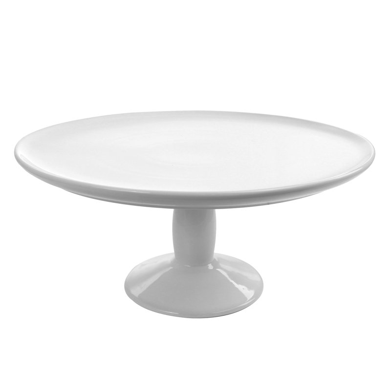 White Ceramic Pedestal Cake Stand for Daily Use