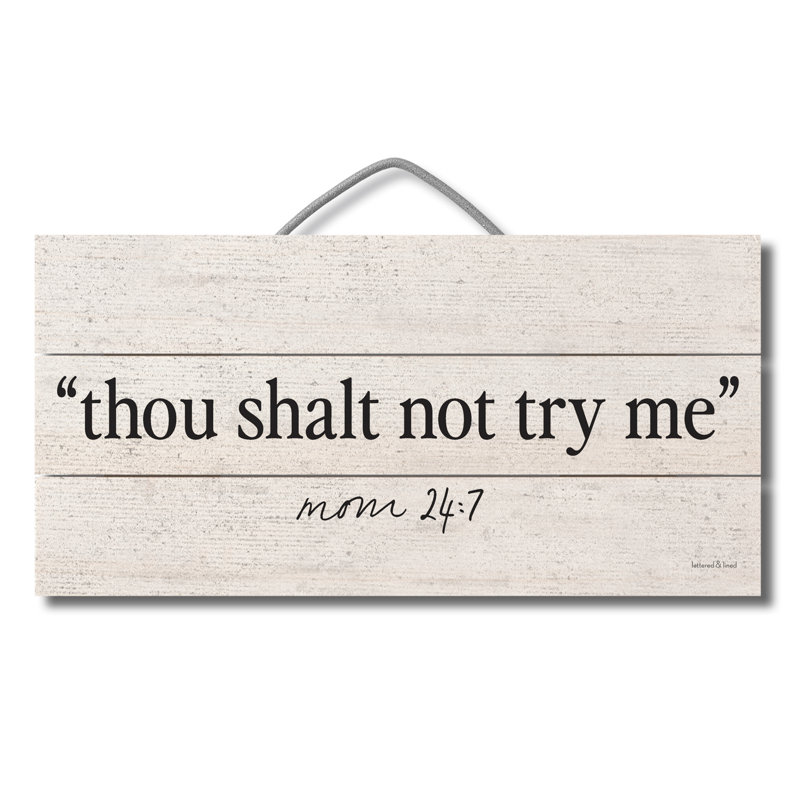 Try Me Decorative Slatted Pallet Wood Sign 12" by 6"