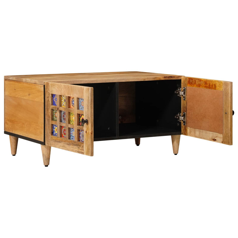  Coffee Table Solid Mango Wood Wooden Living Room Accent Low Rectangular