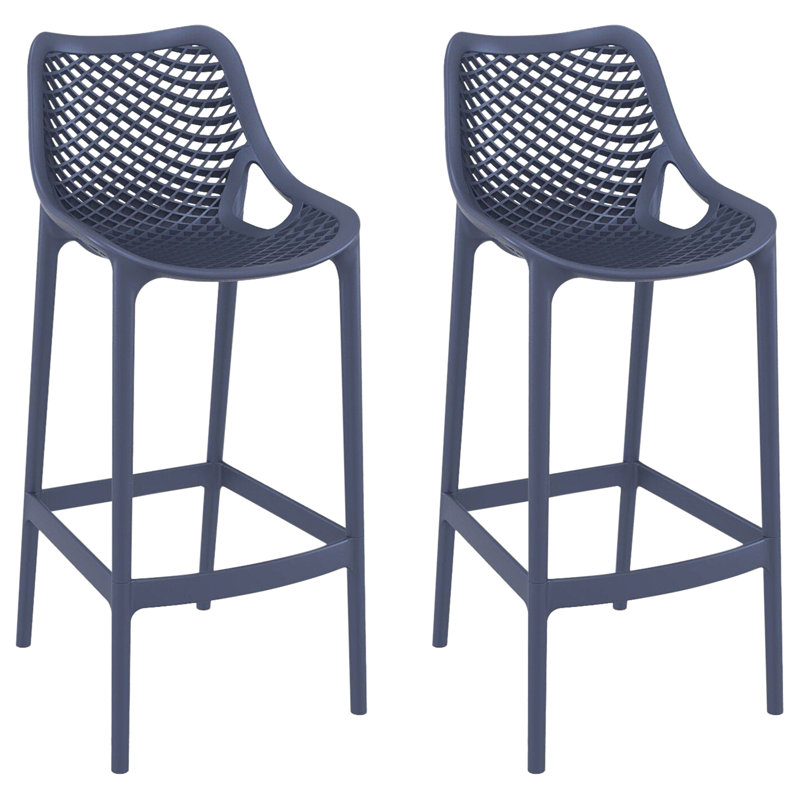 Tabouret de bar pour le patio Farrah, Gris foncé, 29.5"