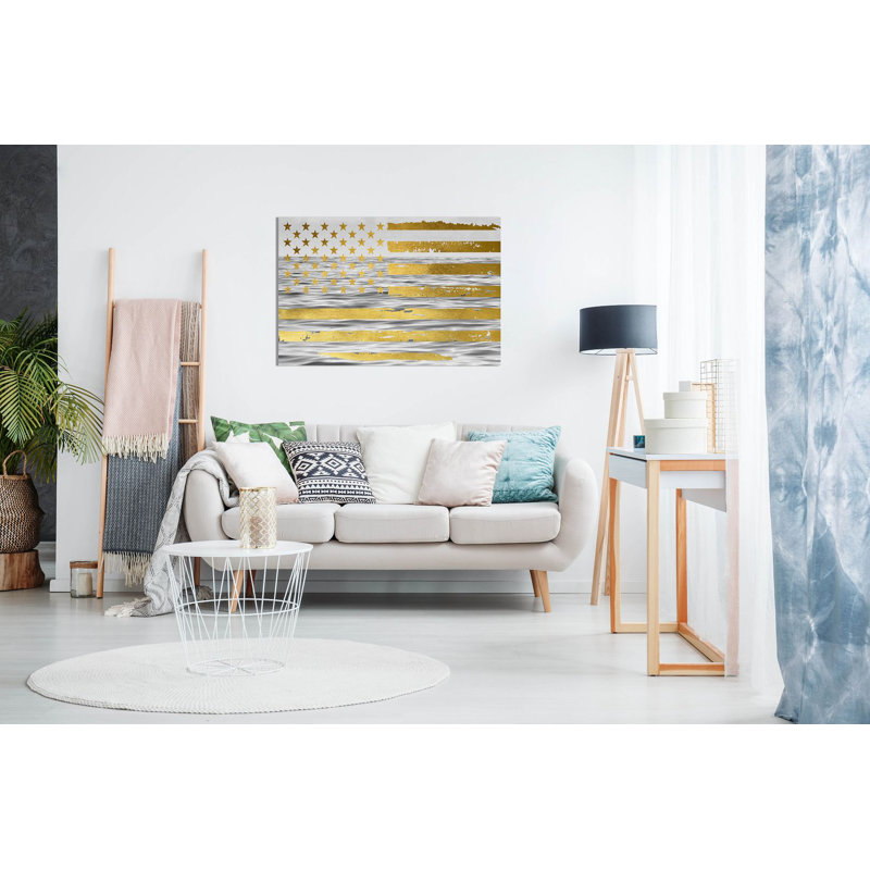 American Flag - Wrapped Canvas Print, 20cm H x 31cm W