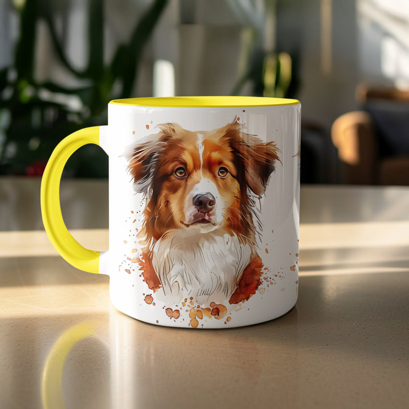 Mug, 3, Yellow