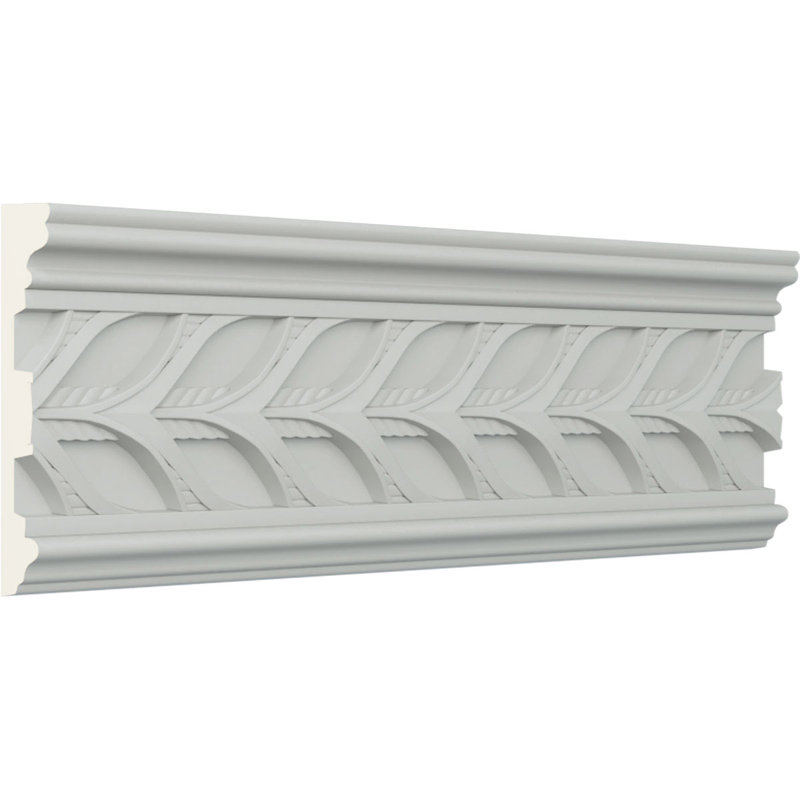 SAMPLE - Endurathane Monique Pierced Moulding Backplate, 3 1/8"H x 5/8"P x 12"L, Factory Primed