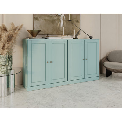 100% Solid Wood 64" Sideboard with Solid Doors