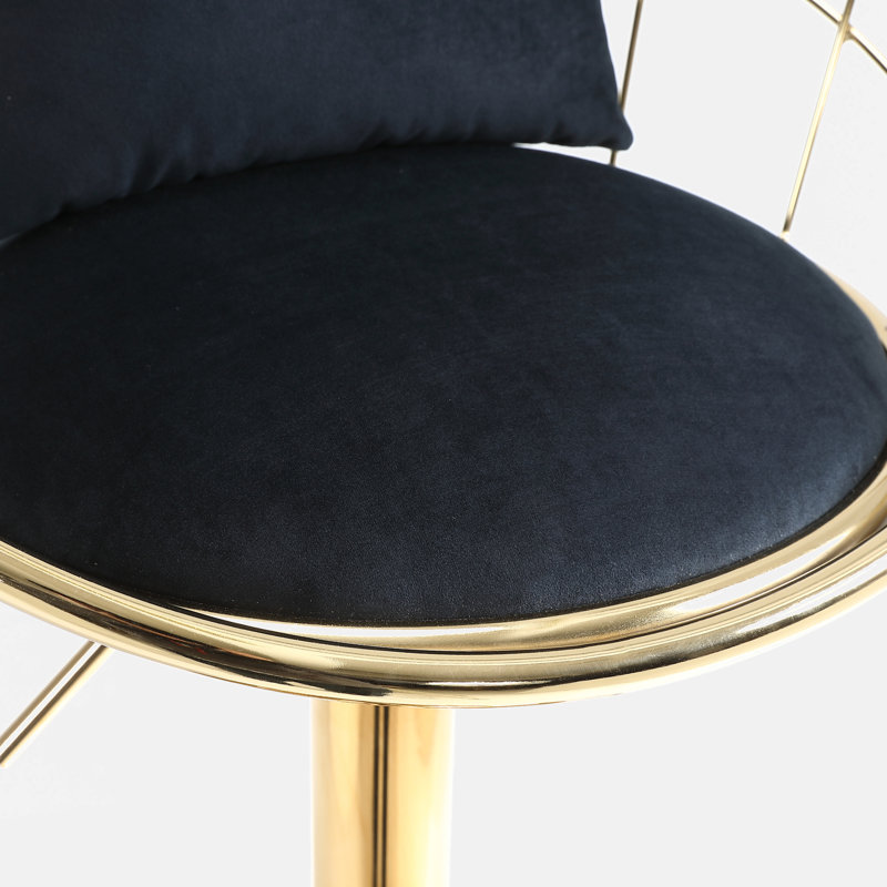 Tabouret de comptoir 23,25 po Nakyra, Noir