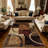 1PC Distressed Geometric Circle Patchwork Rustic Abstract area rugs for Living Room, Soft, All seasons, Easy-maintain, Washable Indoor mat, Farmhouse suitable for dining room, bedroom, kitchen, entryway, home office, patio, Home Decor, Outdoor Decor.-855693767