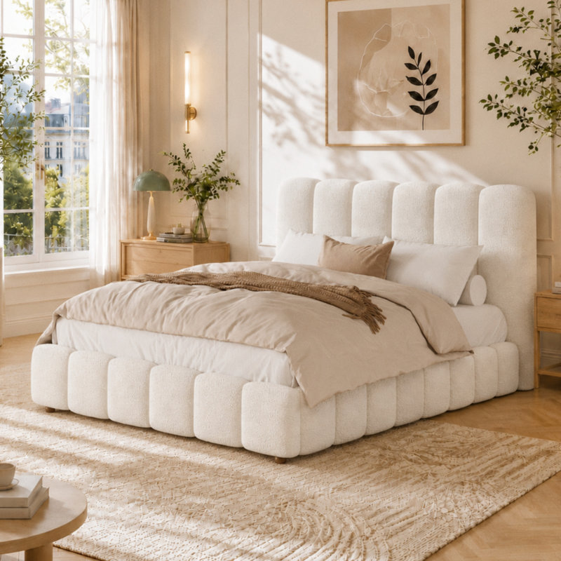 Upholstered Ottoman Storage Bed, Double (4'6)