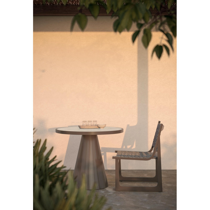 Cozumel Dining Chair, Matte Bronze/Morel