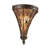 Lenka 1-Light Terrene Bronze Indoor Wall Sconce with Piastra Glass Shade