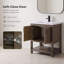 Meuble-lavabo simple autoportant de 30 po avec plateau en céramique Larangera-670520656