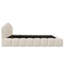 Tête de lit en velours capitonné pour lit, sans sommier tapissier, beige