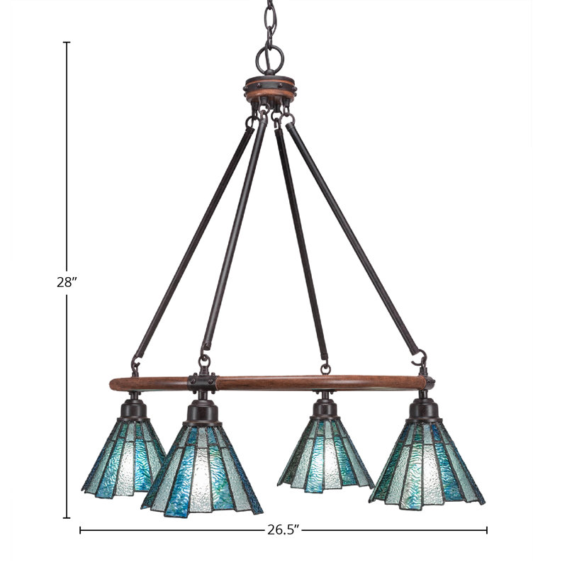 Lustre 4 lumières Blacksmith Blacklight