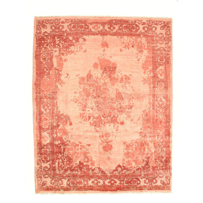 Oriental Area Rug in Coral