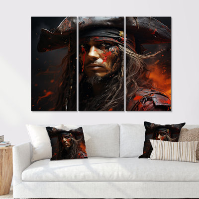 Pirates Corsairs Firy Courage - Pirate Canvas Art Set