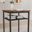 Table de bar, équipée de 2 tabourets de bar, avec dossier et cloison