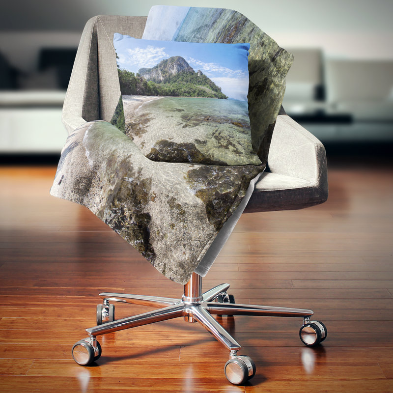 Coussin Koh Mook Coast Line - Sea & Shore, 16 po x 1 po, Coussin décoratif